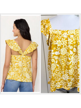 Lauren Conrad ruffle sleeve tank top NWT size large